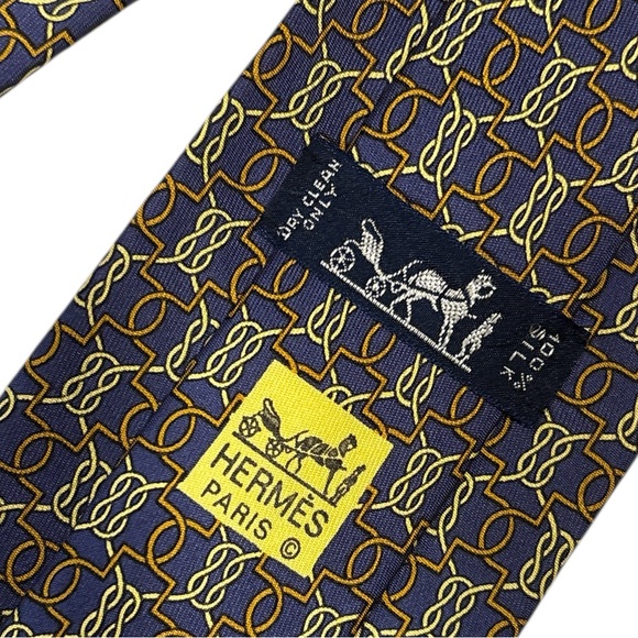 HERMES silk tie